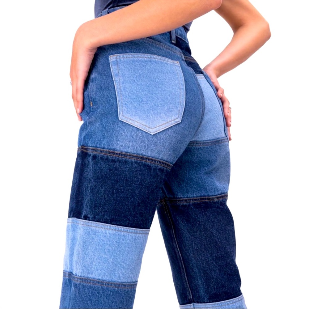 NWT Adika Woman’s Patchwork Denim Y2K Jeans size 26